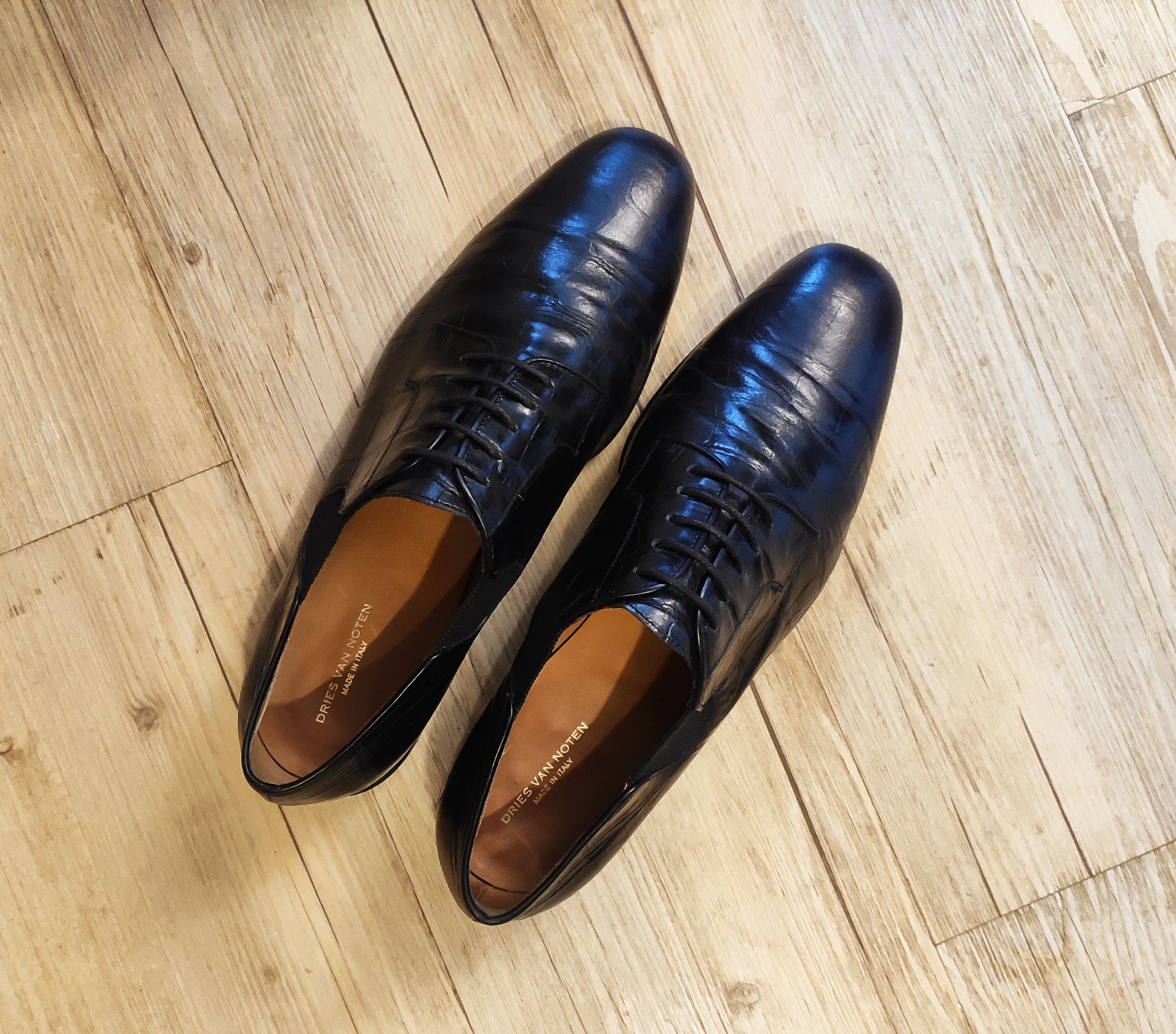 Dries Van Noten GRAIL! FW09 Croco pattern shoes Size US 8 / EU 41 - 1 Thumbnail