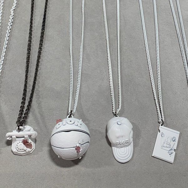 Dior Palladium White Matt Erosion Basketball Necklace Grailed