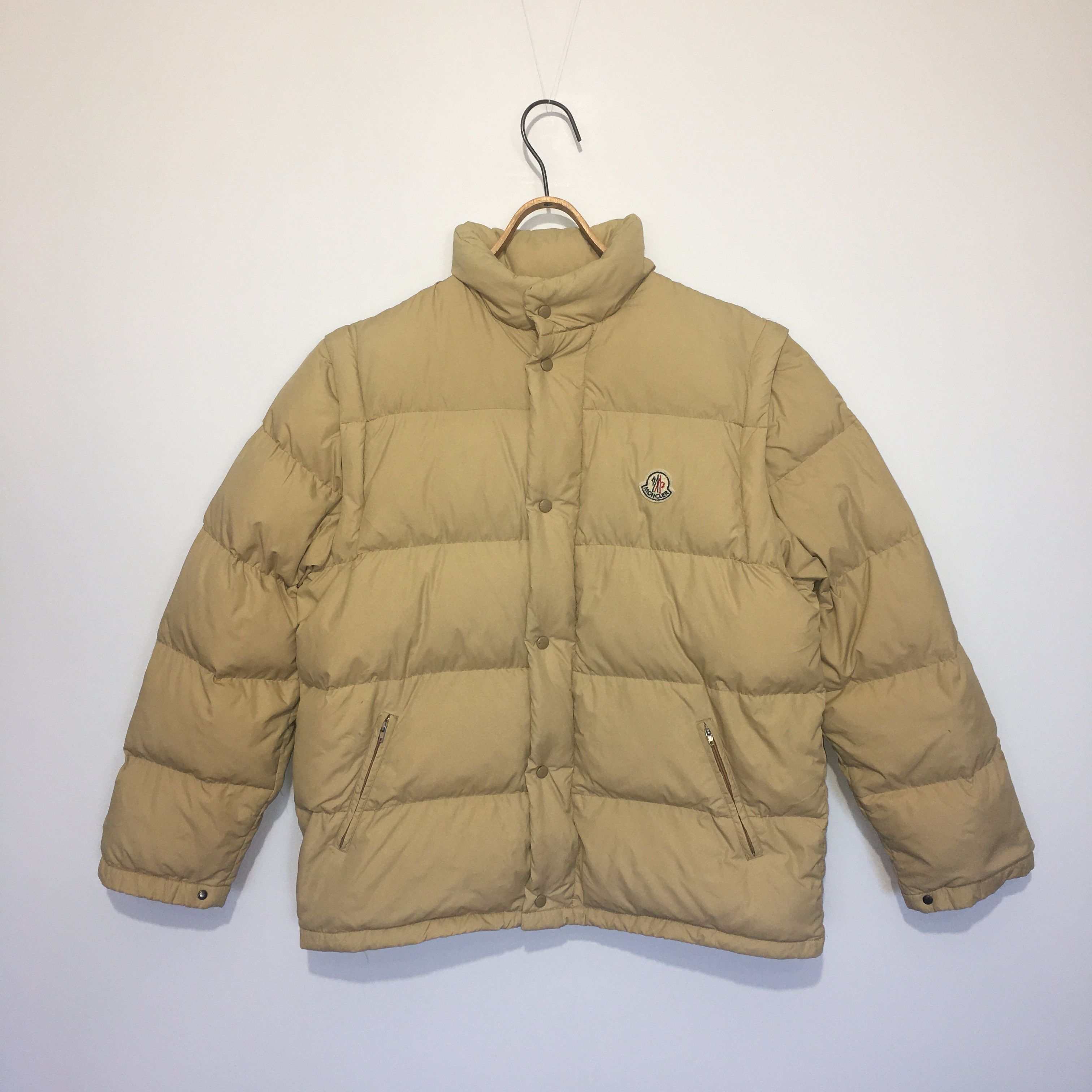 image of 90's Moncler Beige Puffer Down Jacket / Vest Size Xs, Men's
