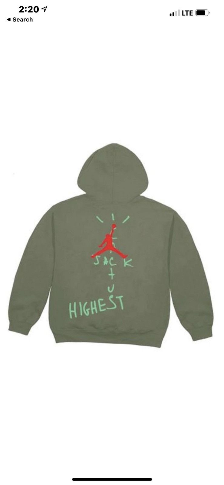 Jordan Brand Nike Travis Scott Travis Scott Jordan Cactus Jack Highest Hoodie in Olive M Grailed