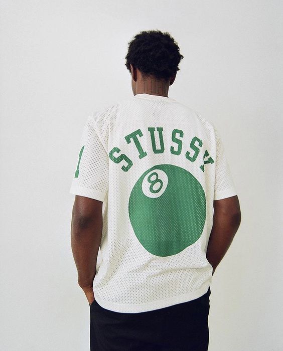 Stussy STUSSY MESH FOOTBALL JERSEY WHITE | Grailed