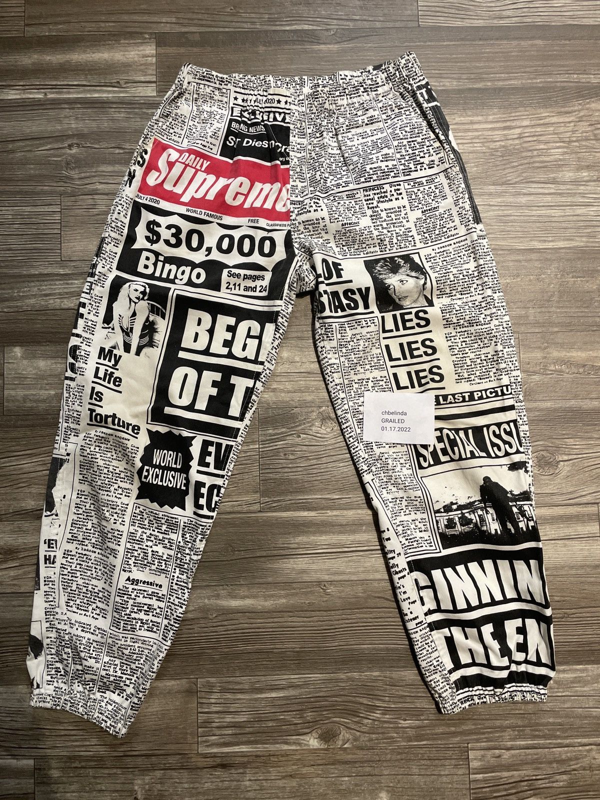 安心の販売 Supreme Newsprint Skate Pant - パンツ