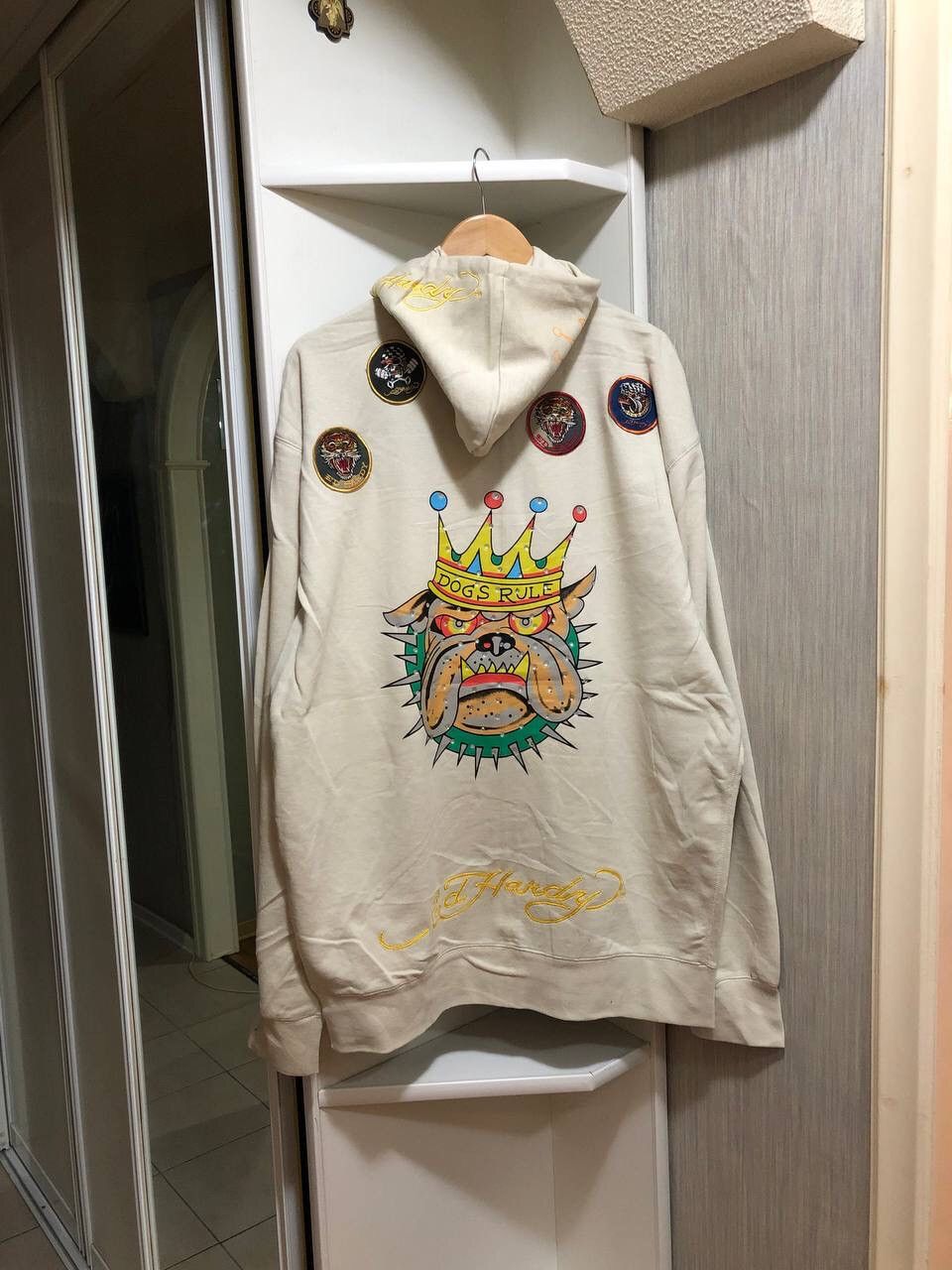 Christian Audigier × Ed Hardy Ed hardy hoodie by Christian Audigier Bulldog White 4XL NEW❗️ Size US XXL / EU 58 / 5 - 7 Thumbnail