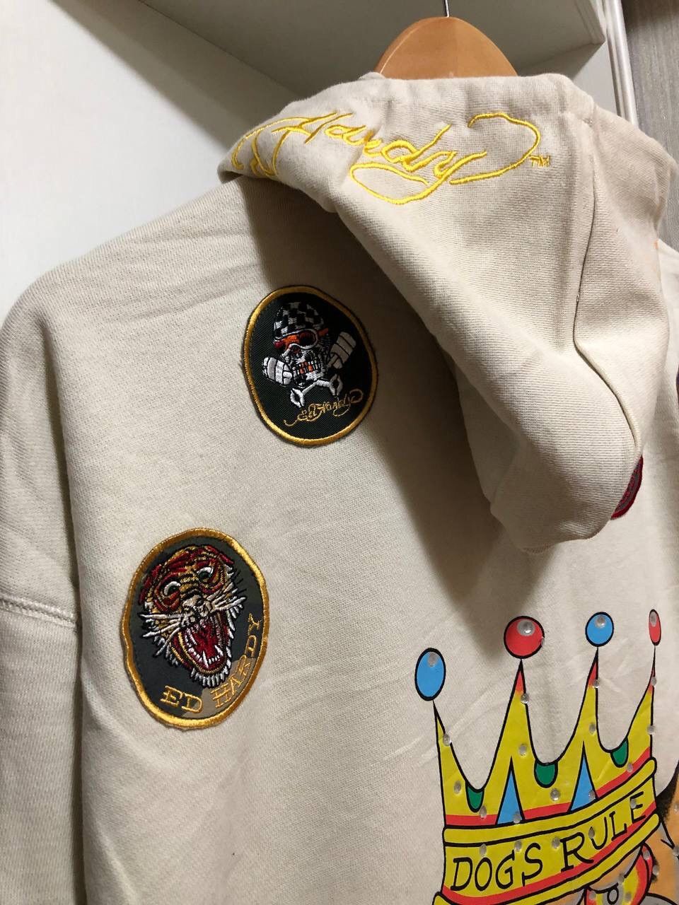 Christian Audigier × Ed Hardy Ed hardy hoodie by Christian Audigier Bulldog White 4XL NEW❗️ Size US XXL / EU 58 / 5 - 9 Thumbnail