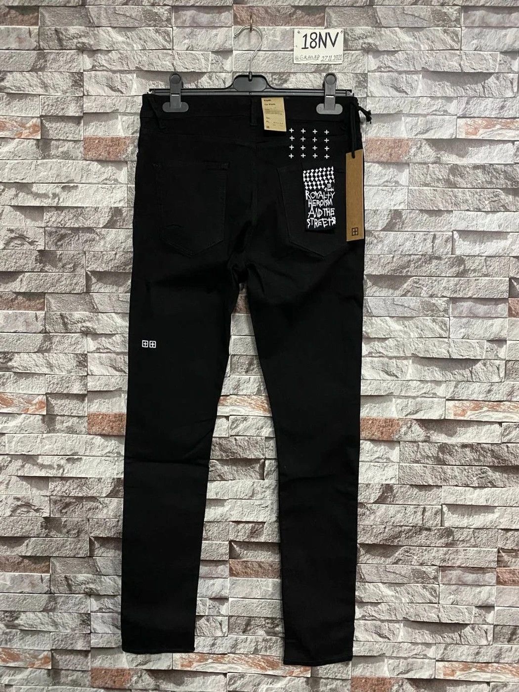 Ksubi Van Winkle Black Rebel Skinny Fit Denim W31 L32