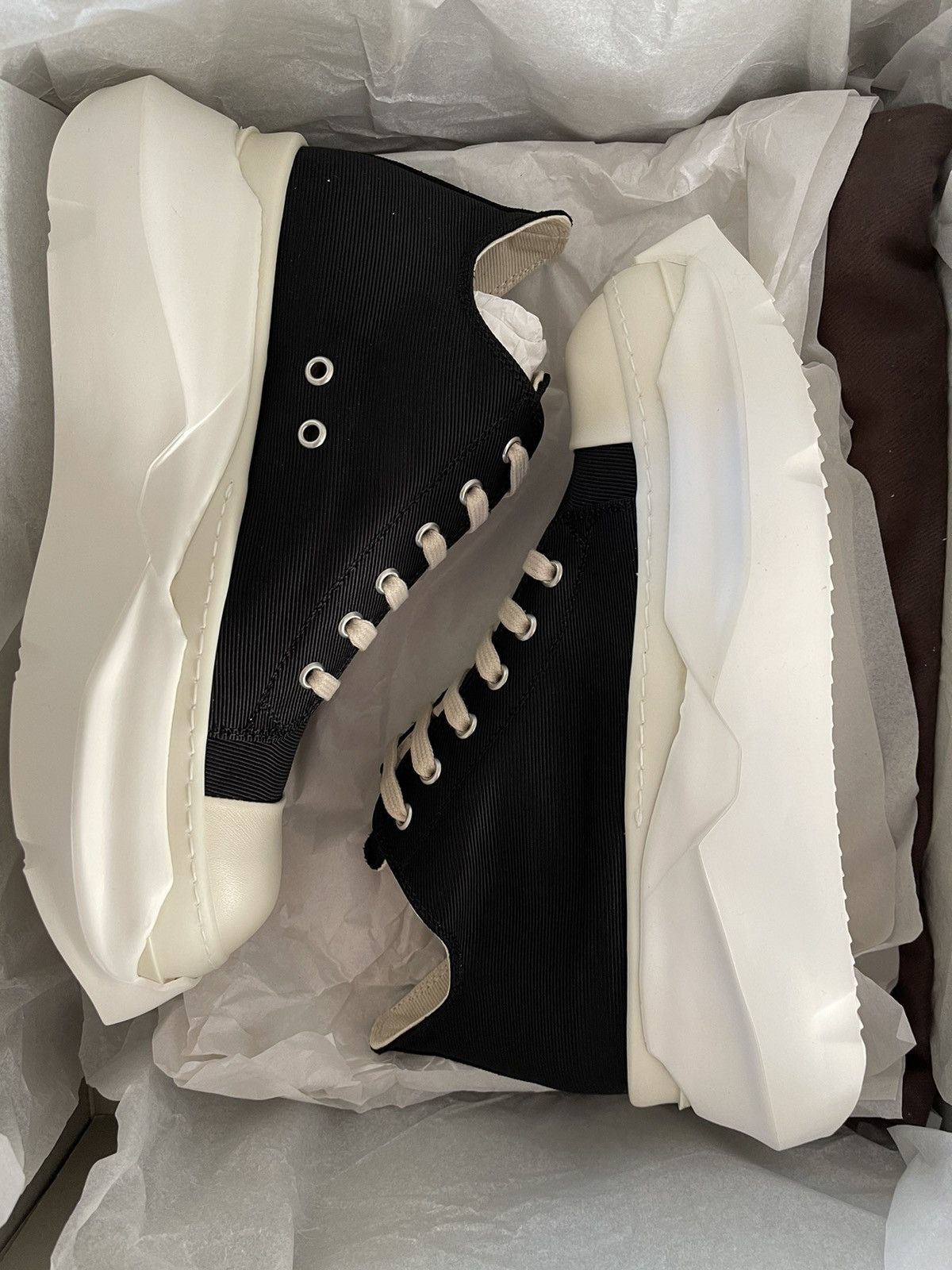 Rick Owens Drkshdw Rick Owens low abstract sneakers | Grailed