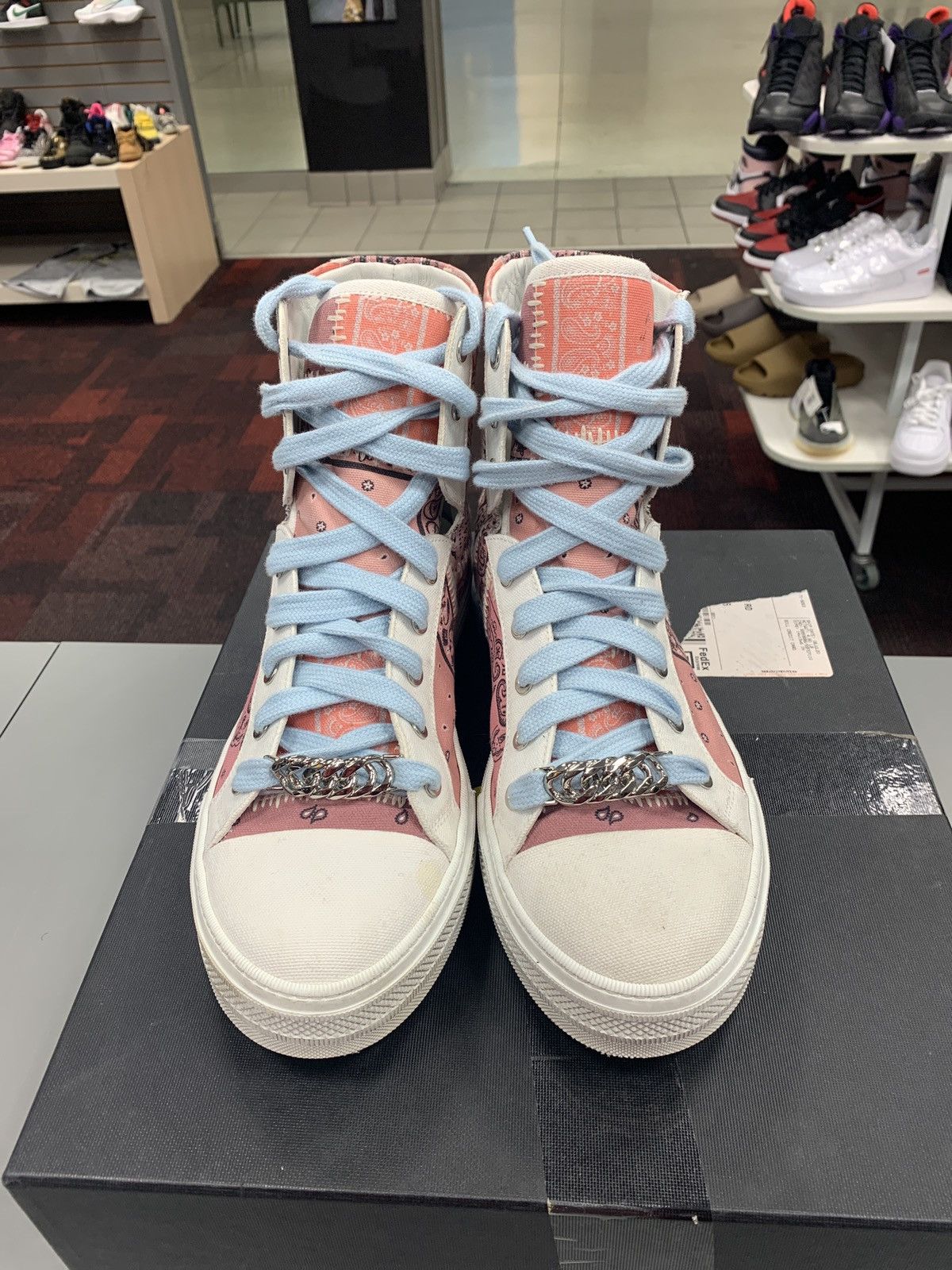 Amiri Amiri Bandana Reconstructed Sunset High Top Sneakers