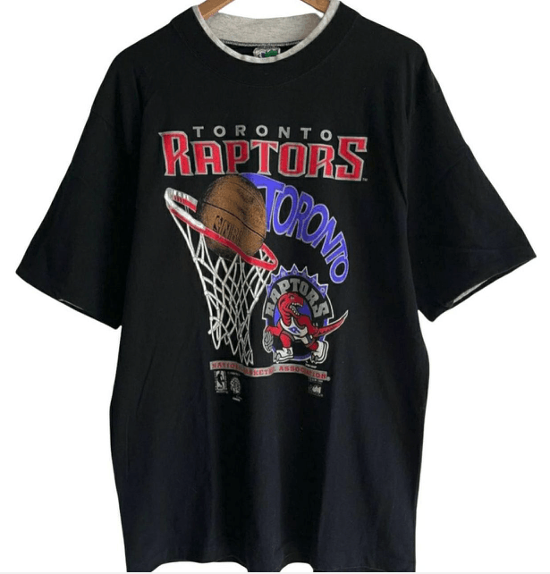 Vintage NBA Rare 1994 Toronto Raptors Black Tshirt