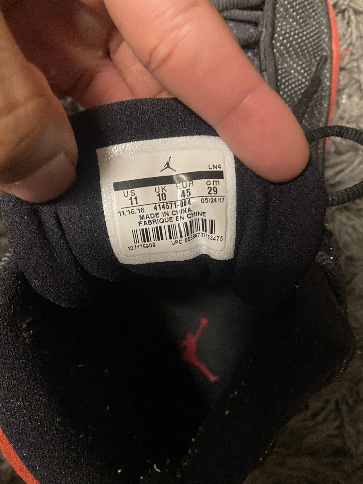 Jordan Brand × Nike Air Jordan 13 Retro 2017 Bred 2017 Size US 11 / EU 44 - 4 Thumbnail