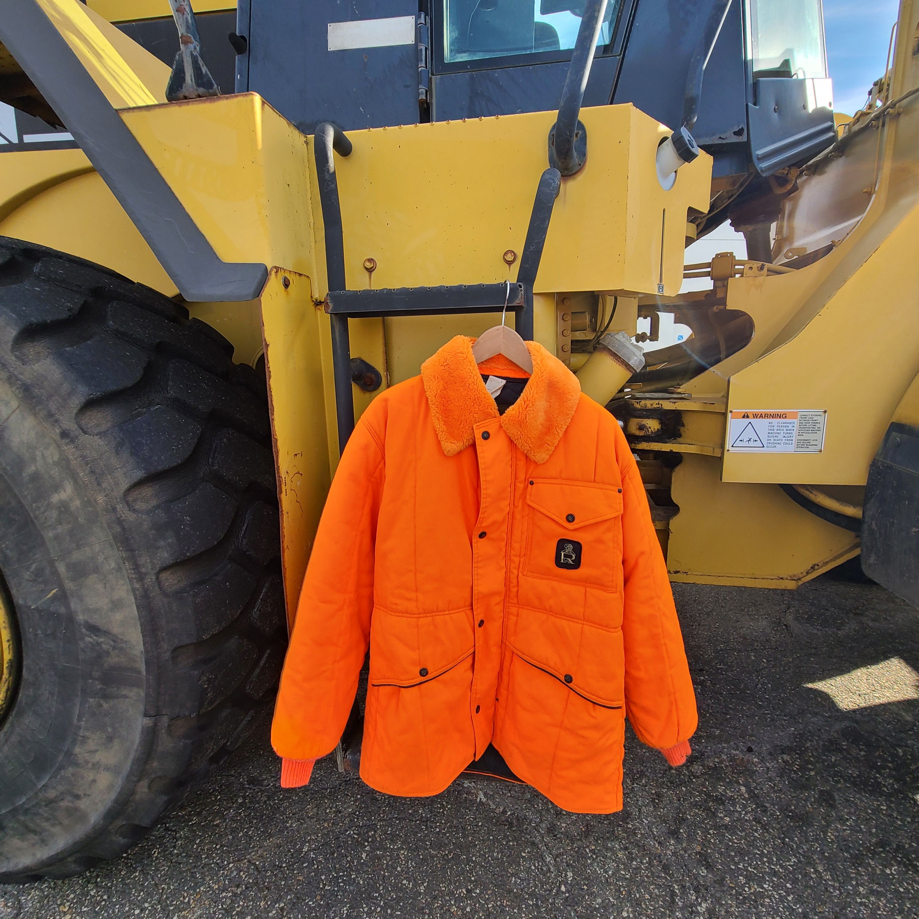 image of Refrigewear x Vintage VTG 90's Refrigiwear Hivis Iron-Tuff Siberian Jacket in Orange (Size Large)