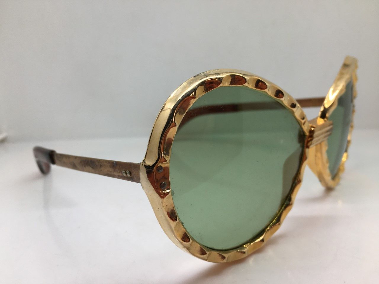 Vintage MOD FRANCE OP ART SPACE AGE SUNGLASSES GLASS LENSES Size ONE SIZE - 4 Thumbnail