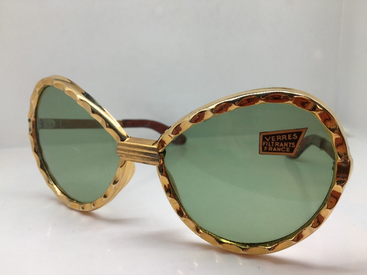 Vintage MOD FRANCE OP ART SPACE AGE SUNGLASSES GLASS LENSES Size ONE SIZE - 2 Thumbnail