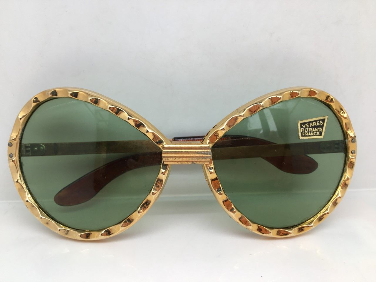 Vintage MOD FRANCE OP ART SPACE AGE SUNGLASSES GLASS LENSES Size ONE SIZE - 7 Thumbnail