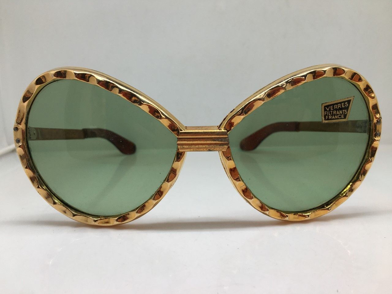 Vintage MOD FRANCE OP ART SPACE AGE SUNGLASSES GLASS LENSES Size ONE SIZE - 9 Thumbnail