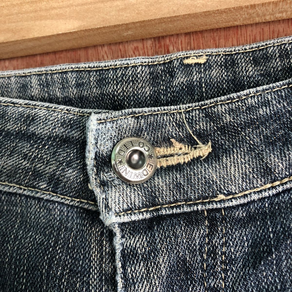 Edwin DLL Miss Edwin Vintage Blue Denim Jeans Pants #c268 Size US 32 / EU 48 - 4 Thumbnail