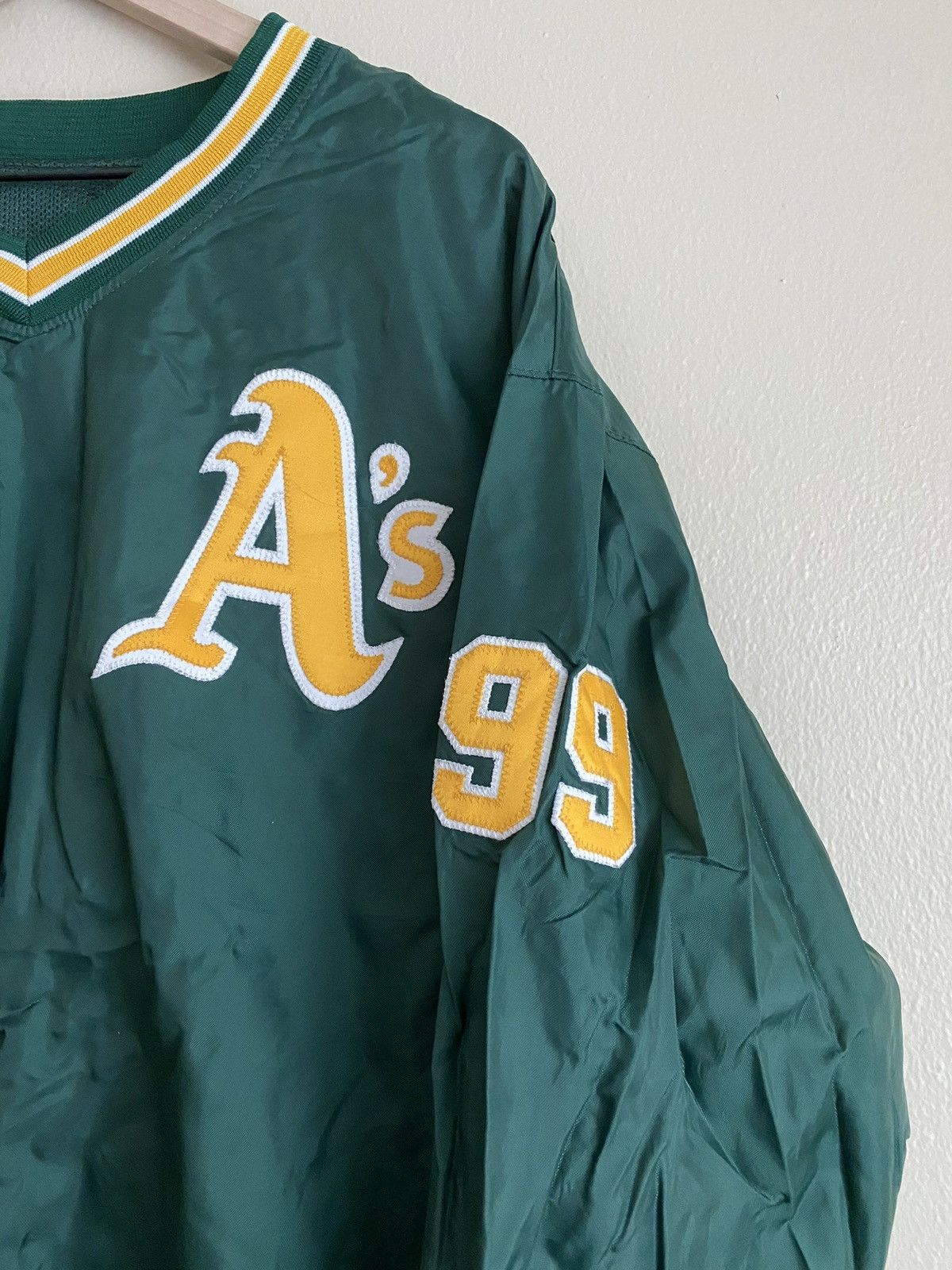 MLB × Vintage Vintage 90s Oakland Athletics Pullover Size US L / EU 52-54 / 3 - 3 Thumbnail