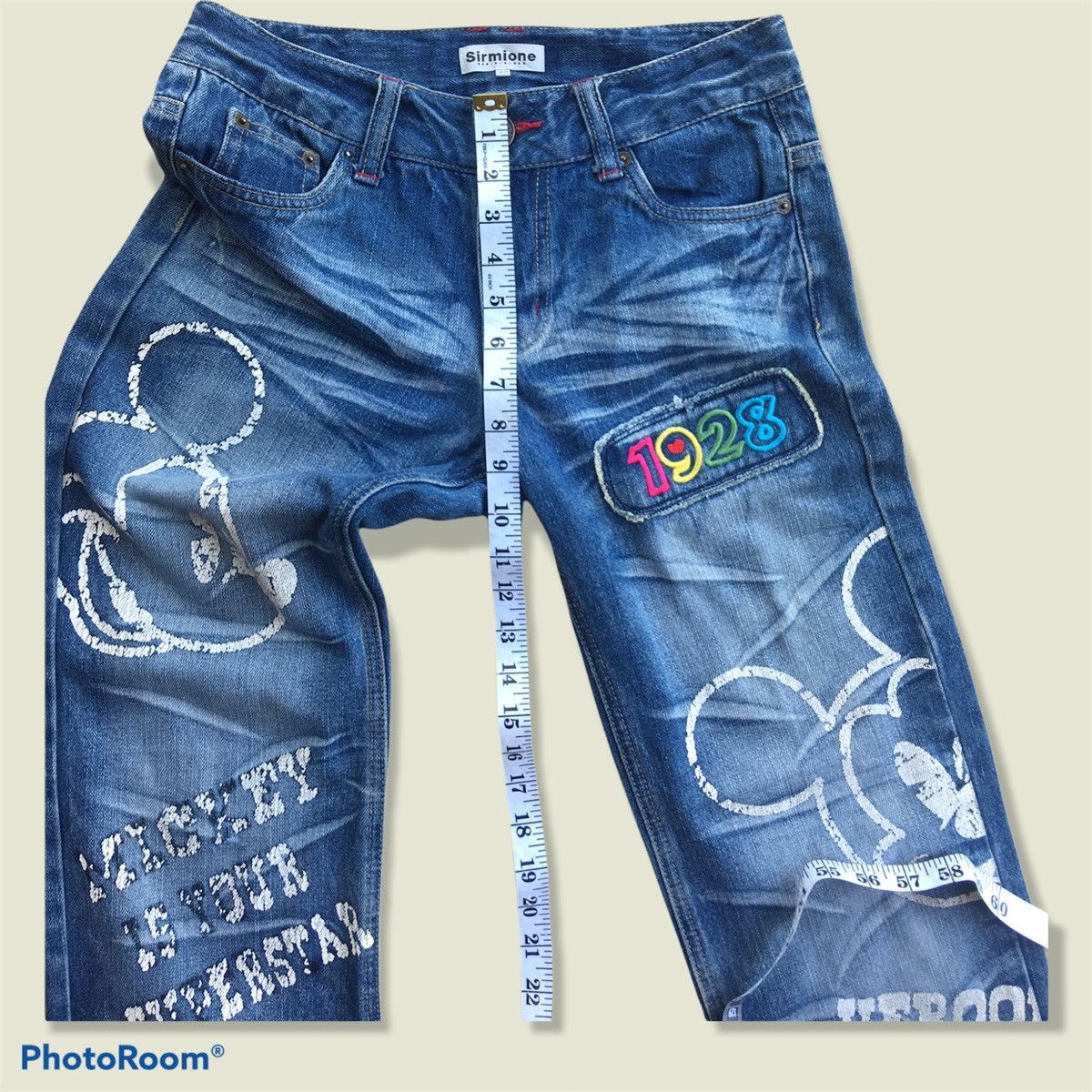 Cartoon Network × Disney × Mickey Mouse Disney Mickey Mouse Big Logo Denim Pants Size US 30 / EU 46 - 7 Thumbnail