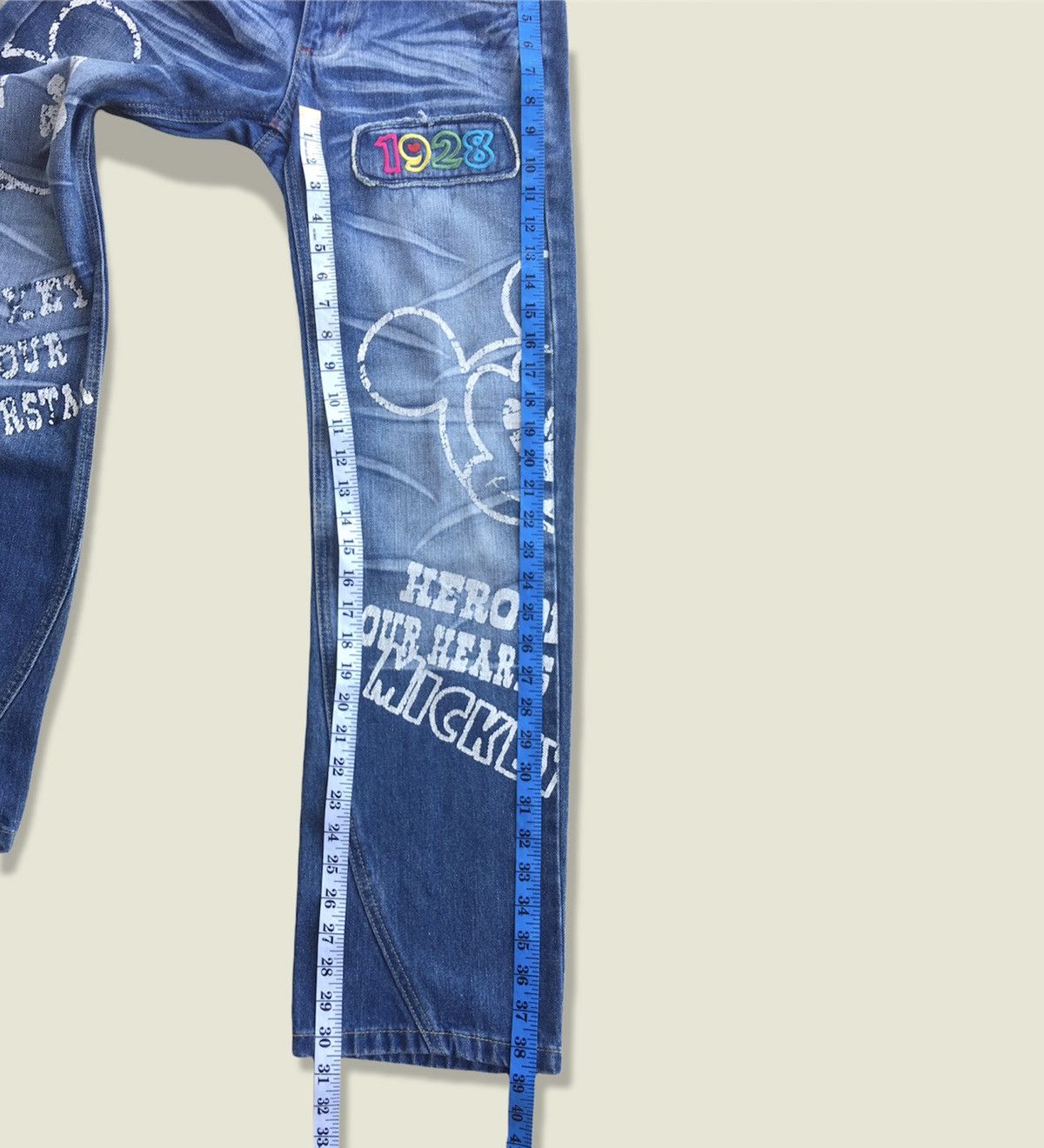 Cartoon Network × Disney × Mickey Mouse Disney Mickey Mouse Big Logo Denim Pants Size US 30 / EU 46 - 9 Thumbnail