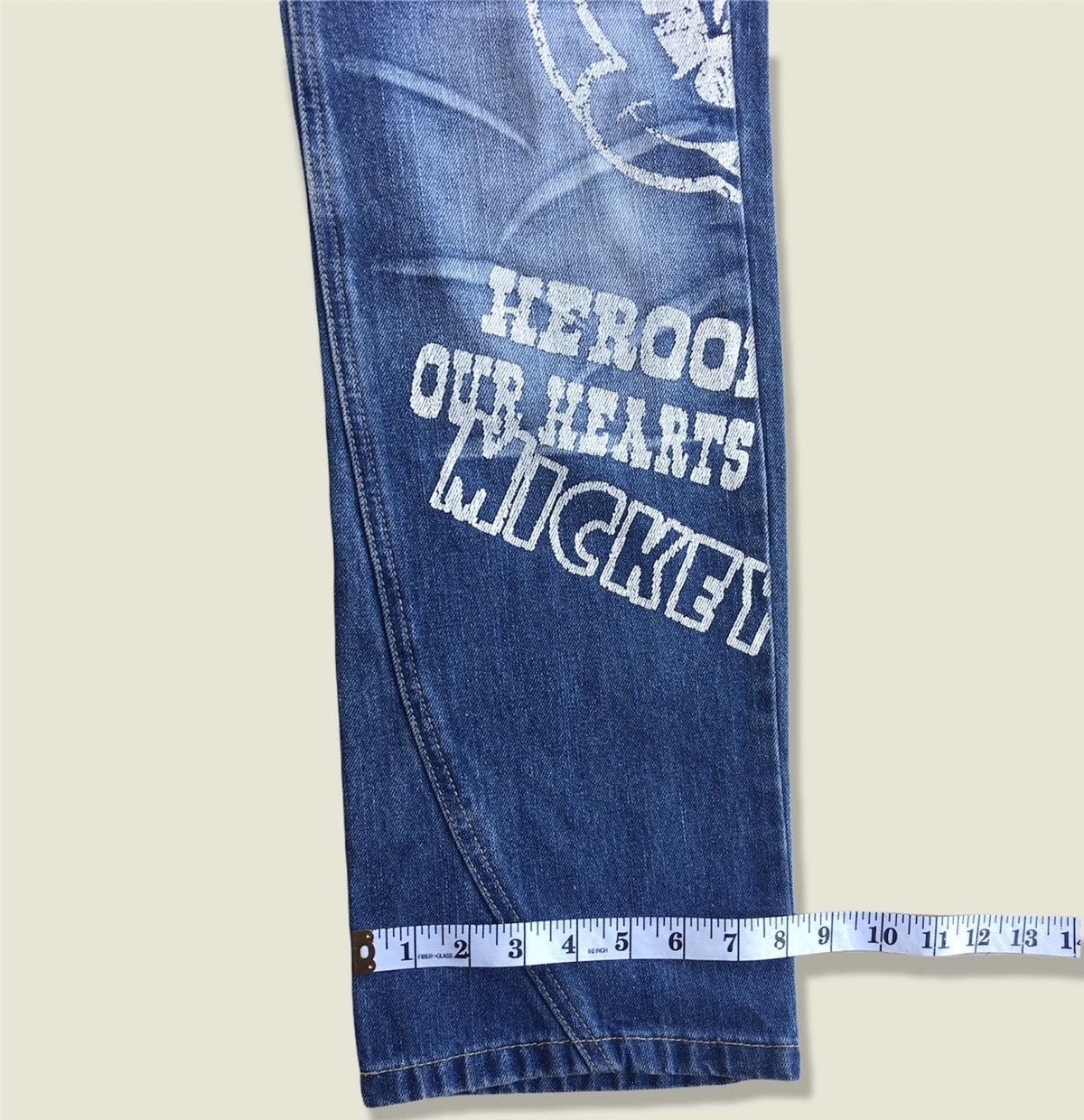 Cartoon Network × Disney × Mickey Mouse Disney Mickey Mouse Big Logo Denim Pants Size US 30 / EU 46 - 10 Thumbnail