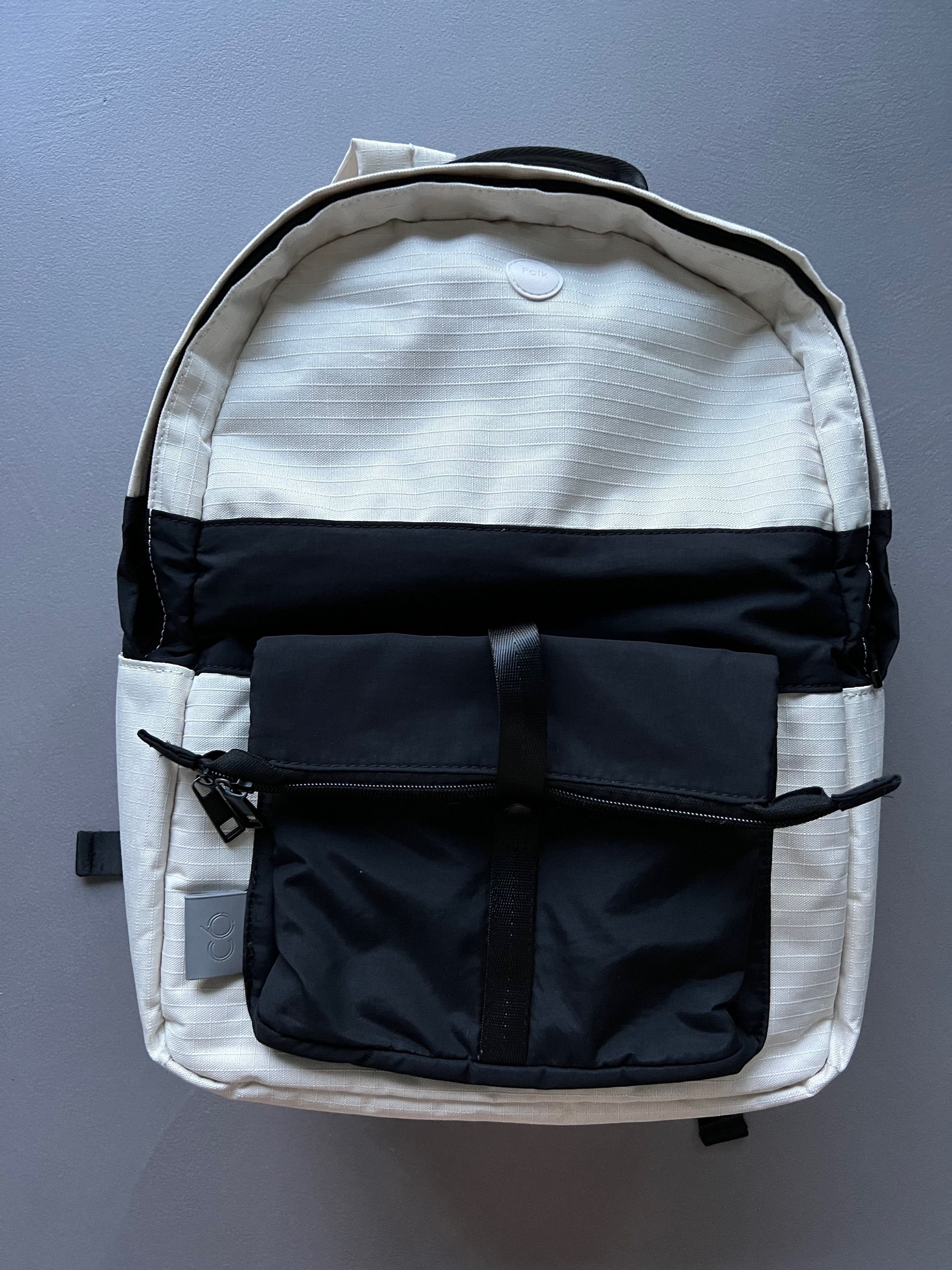 Folk Folk x C6 Panel Backpack, Black White Size ONE SIZE - 1 Thumbnail