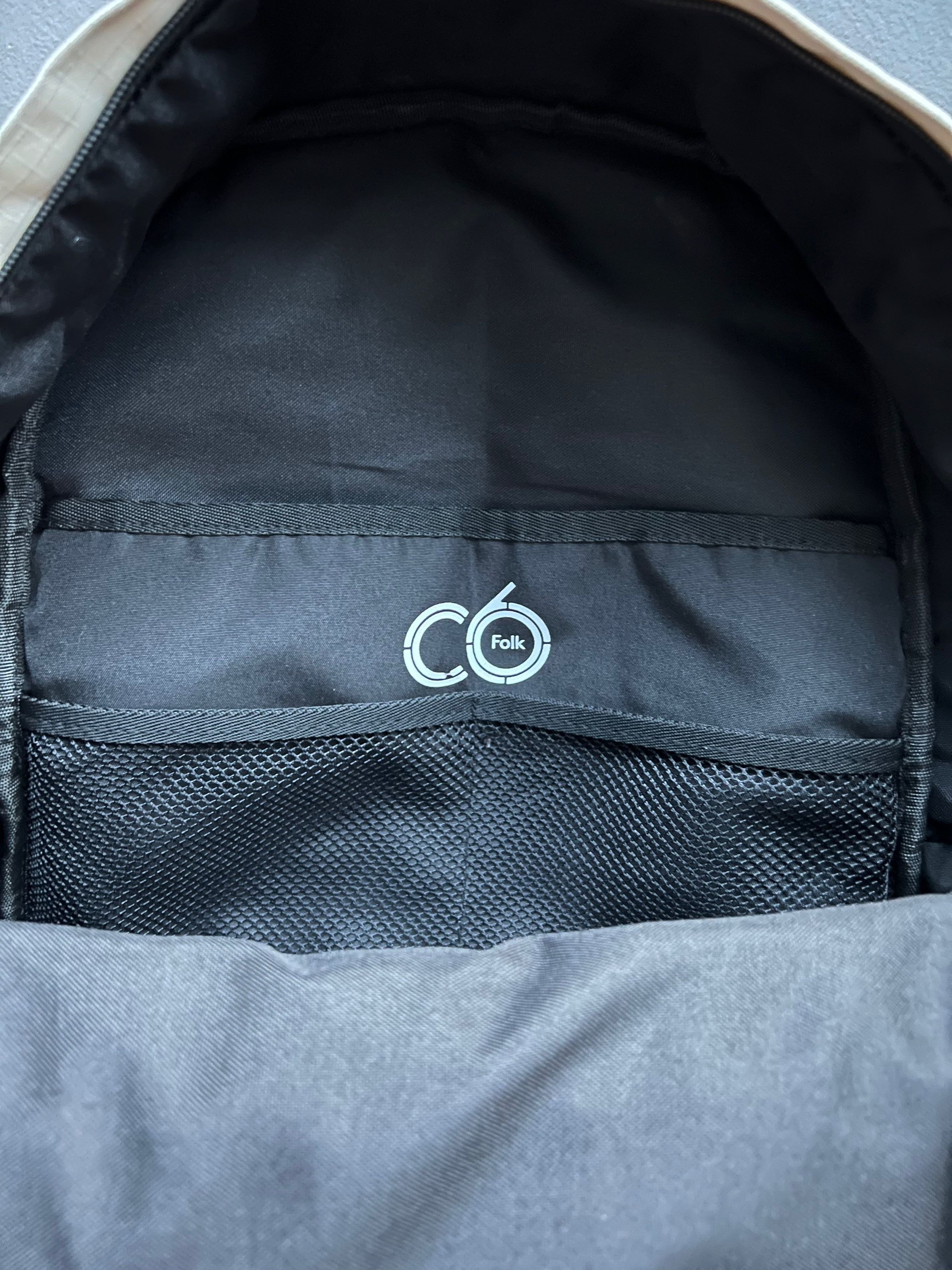 Folk Folk x C6 Panel Backpack, Black White Size ONE SIZE - 5 Thumbnail