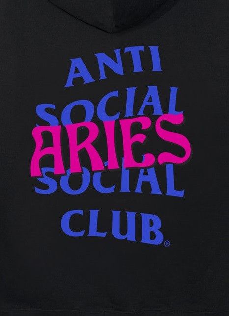 Anti Social Social Club DS Blue ASSC Pink Aries Black Hoodie KAWS FTP FOG CDG BAPE Size US S / EU 44-46 / 1 - 3 Thumbnail