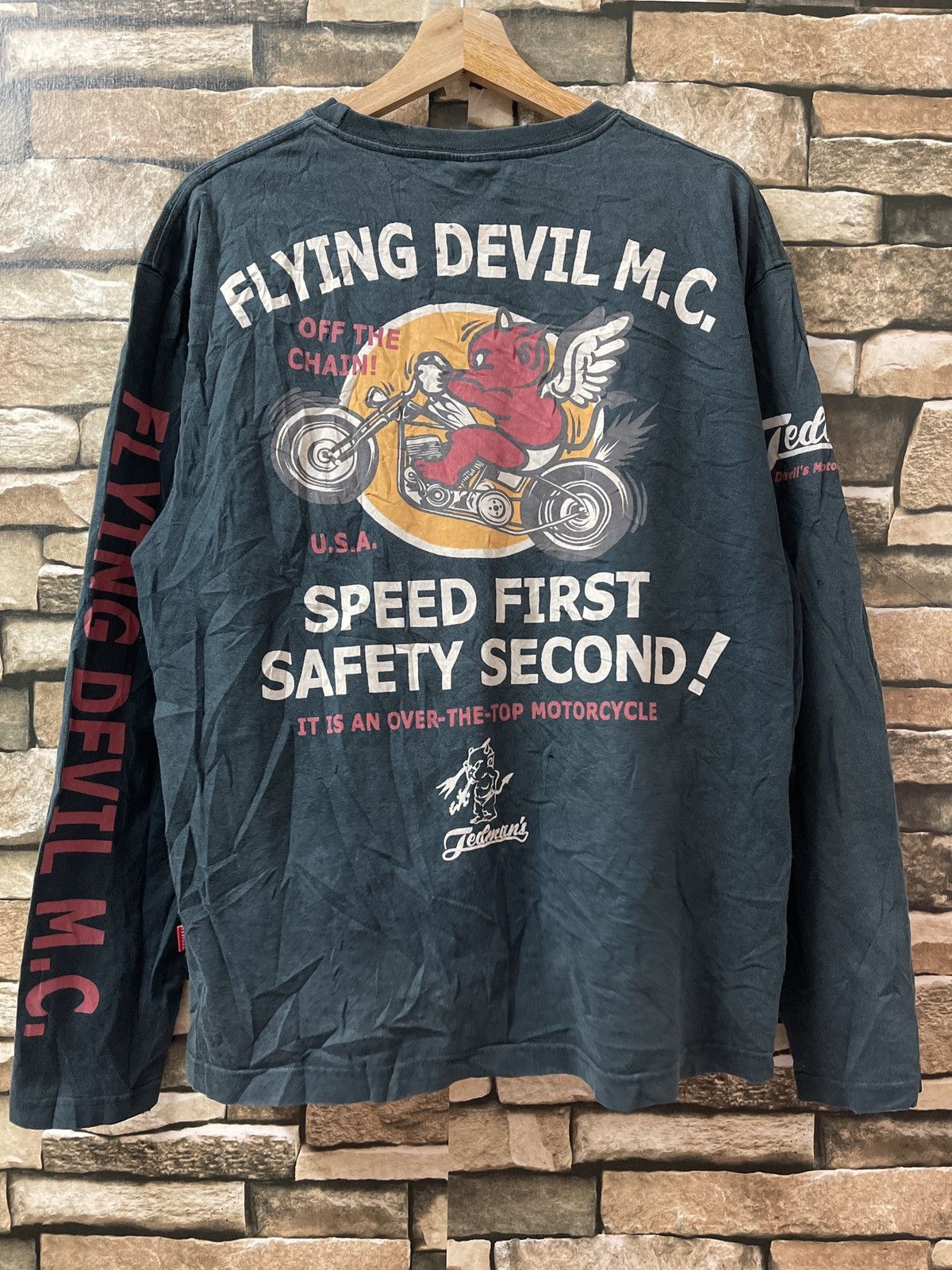 Japanese Brand TEDMAN TED COMPANY FLYING DEVIL M.C VERY RARE Size US S / EU 44-46 / 1 - 1 Thumbnail