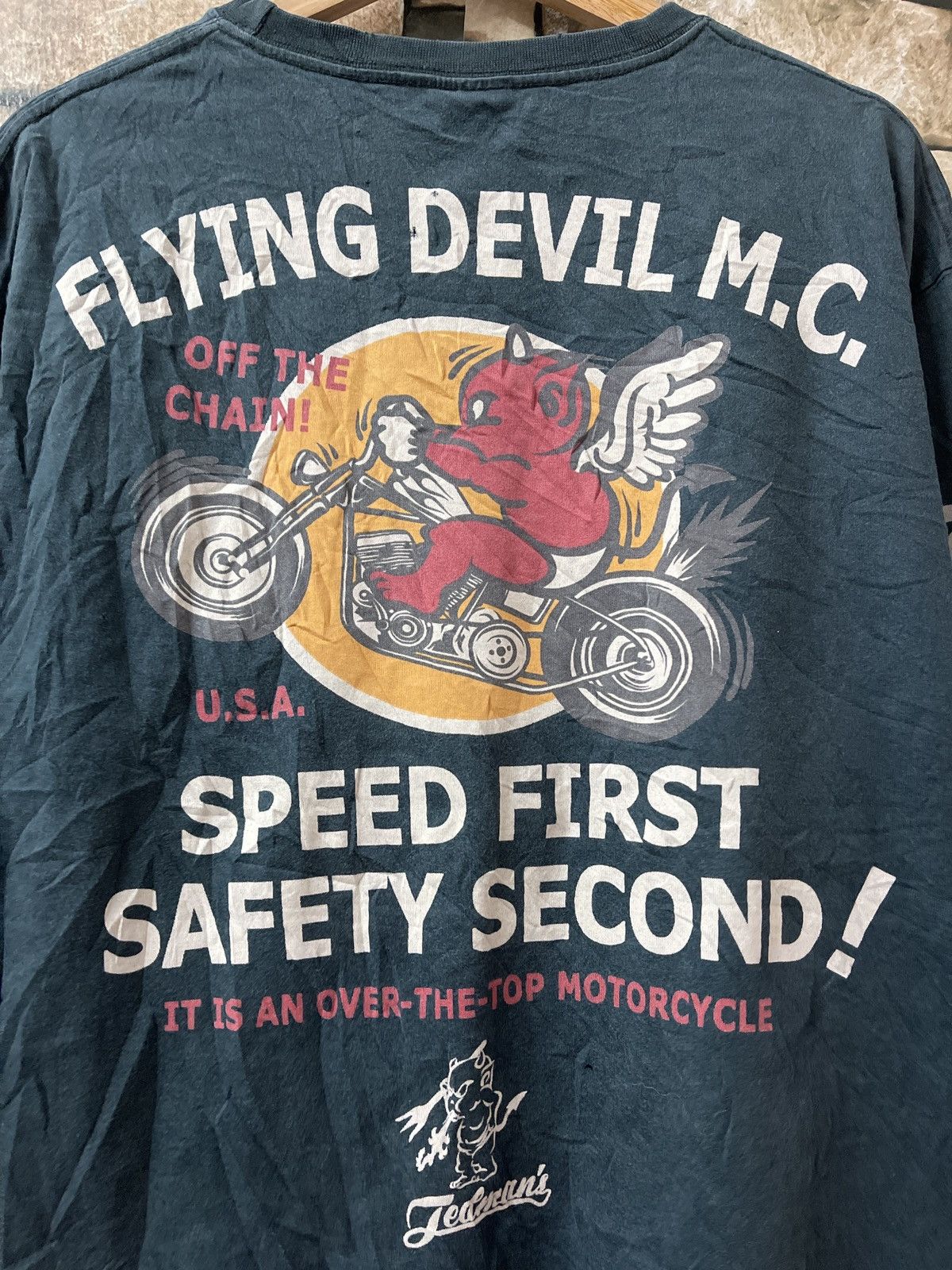 Japanese Brand TEDMAN TED COMPANY FLYING DEVIL M.C VERY RARE Size US S / EU 44-46 / 1 - 2 Thumbnail