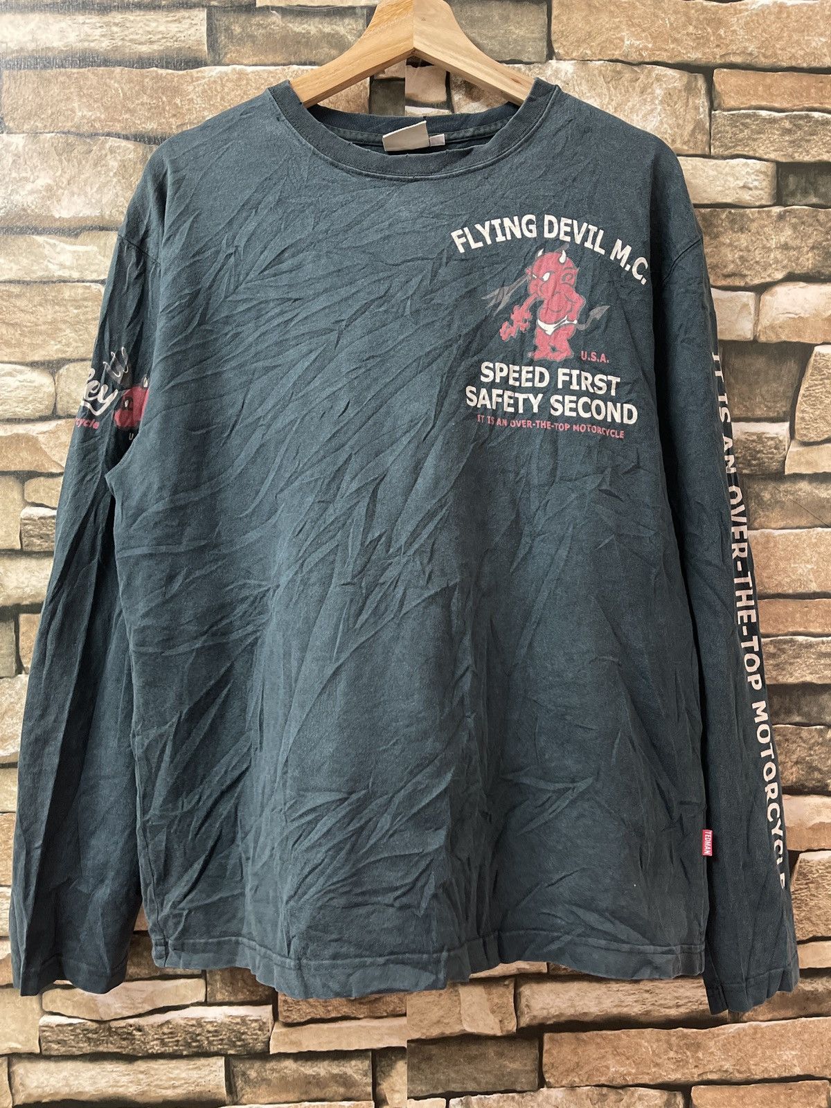 Japanese Brand TEDMAN TED COMPANY FLYING DEVIL M.C VERY RARE Size US S / EU 44-46 / 1 - 6 Thumbnail
