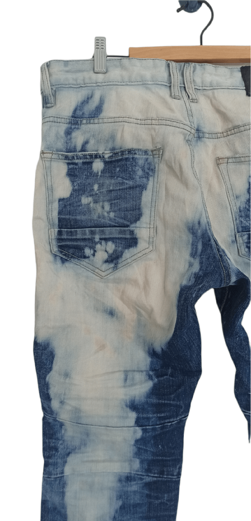 Decibel Decibel Acid Wash Biker Denim Jeans Size US 34 / EU 50 - 15 Thumbnail