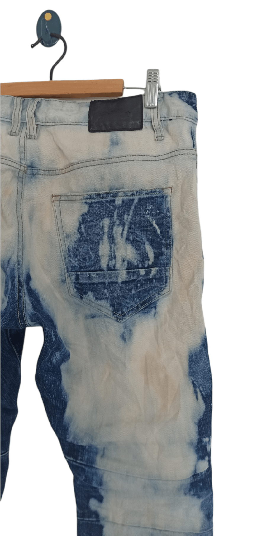 Decibel Decibel Acid Wash Biker Denim Jeans Size US 34 / EU 50 - 12 Thumbnail