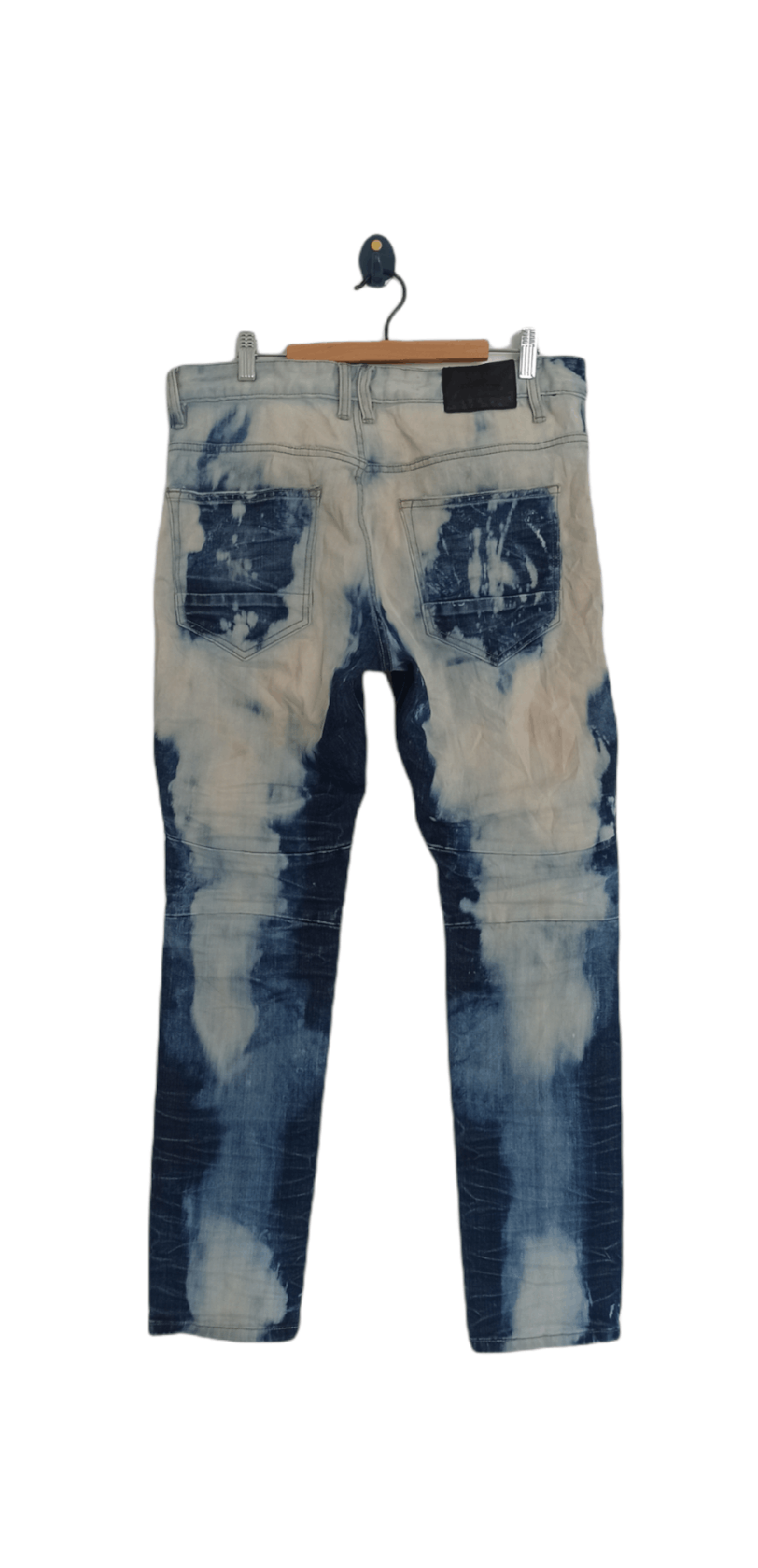 Decibel Decibel Acid Wash Biker Denim Jeans Size US 34 / EU 50 - 10 Thumbnail