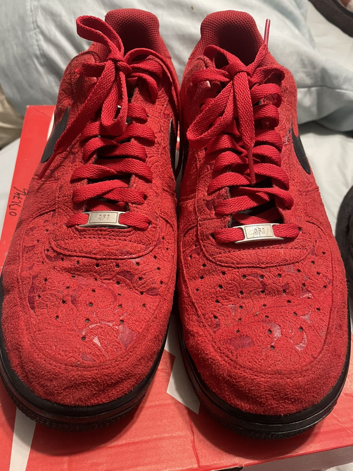 Nike air force 1 red paisley sales
