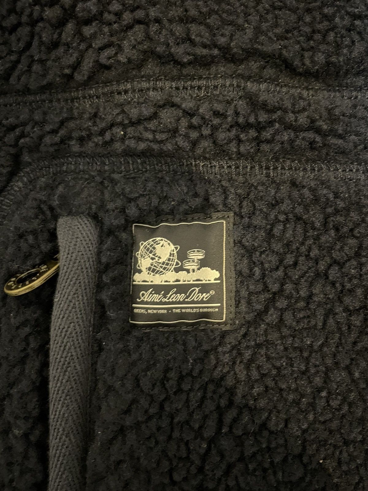 Aime Leon Dore Unisphere Fleece Jacket Navy (FW21) Size US L / EU 52-54 / 3 - 3 Thumbnail