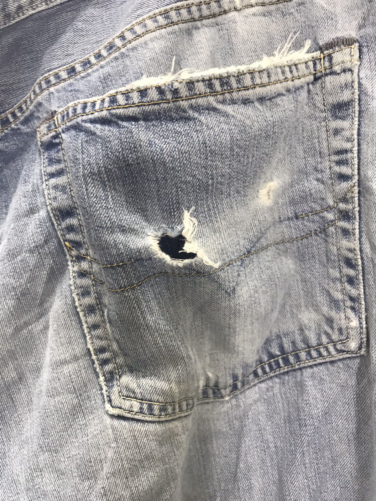Polo Ralph Lauren × Vintage Vtg polo ralph lauren distressed denim pant patchwork jeans Size US 42 / EU 58 - 6 Thumbnail