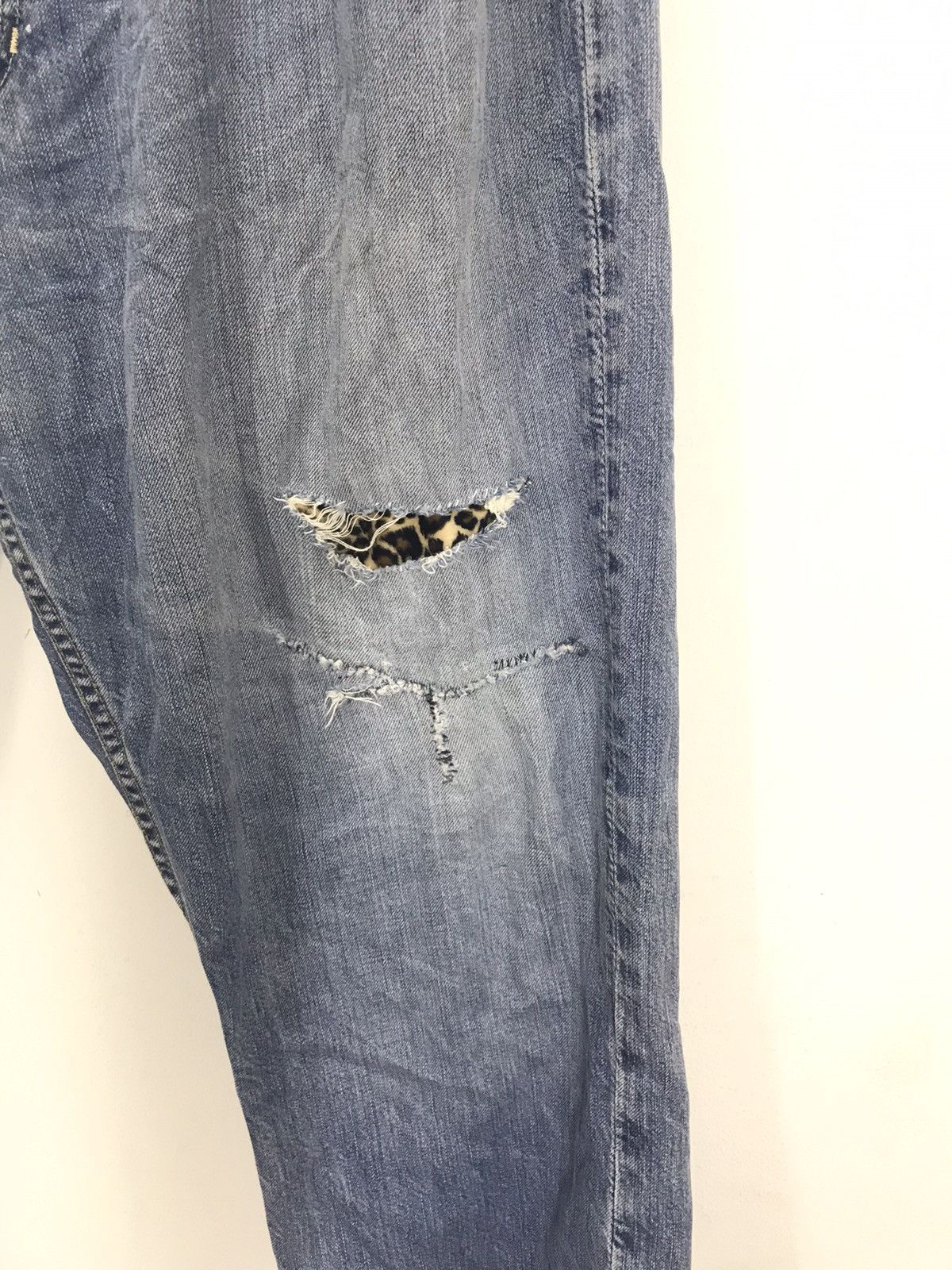 Polo Ralph Lauren × Vintage Vtg polo ralph lauren distressed denim pant patchwork jeans Size US 42 / EU 58 - 2 Thumbnail