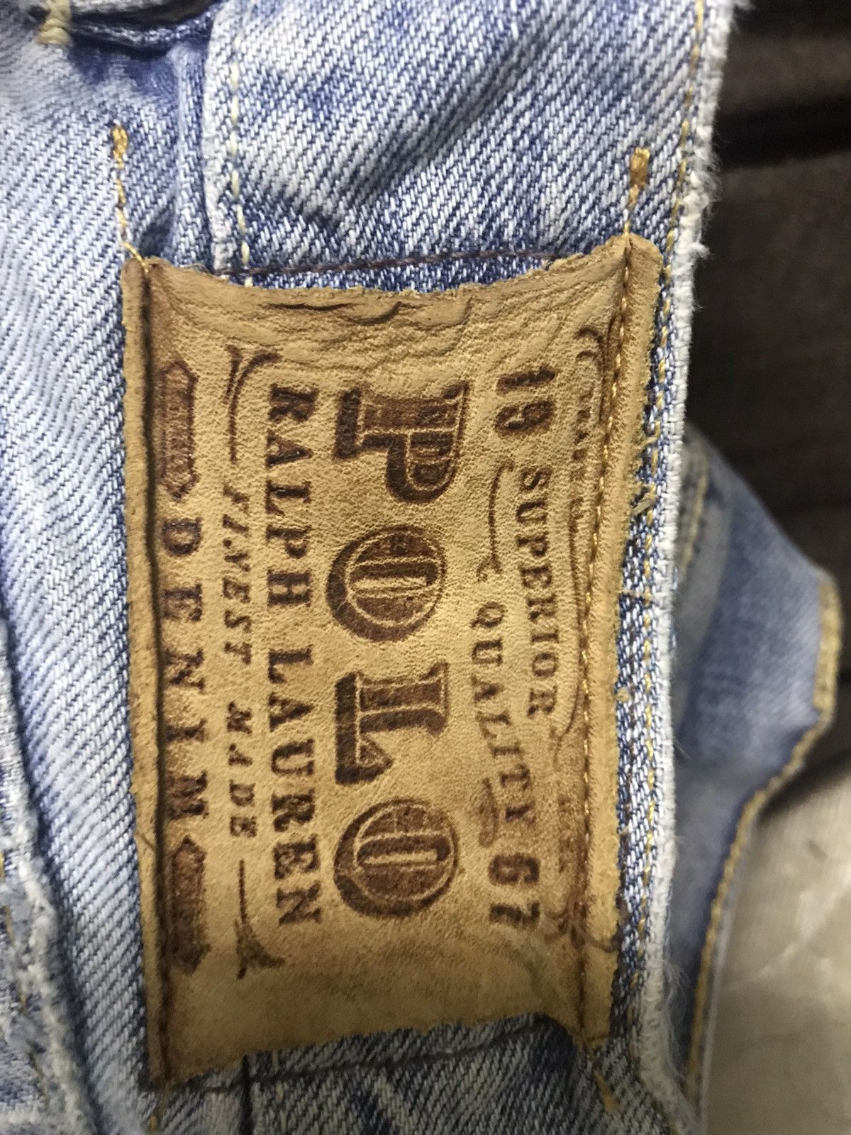 Polo Ralph Lauren × Vintage Vtg polo ralph lauren distressed denim pant patchwork jeans Size US 42 / EU 58 - 7 Thumbnail