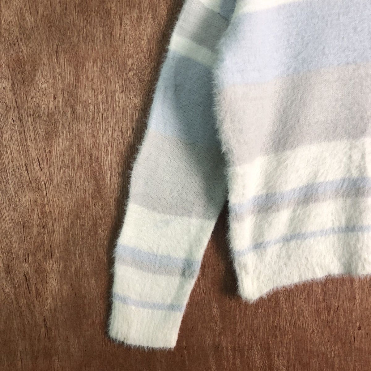 Homespun Knitwear × Japanese Brand JAPAN INGNI MULTICOLOR STRIPE MOHAIR SHAG SHAGGY KNITWEAR Size US M / EU 48-50 / 2 - 7 Thumbnail
