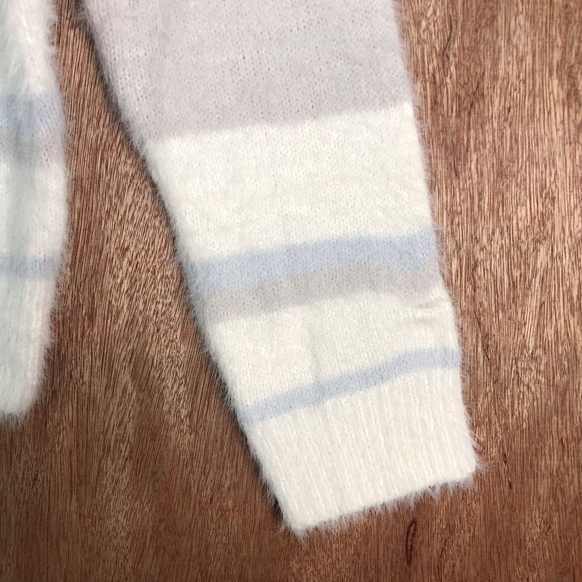 Homespun Knitwear × Japanese Brand JAPAN INGNI MULTICOLOR STRIPE MOHAIR SHAG SHAGGY KNITWEAR Size US M / EU 48-50 / 2 - 4 Thumbnail