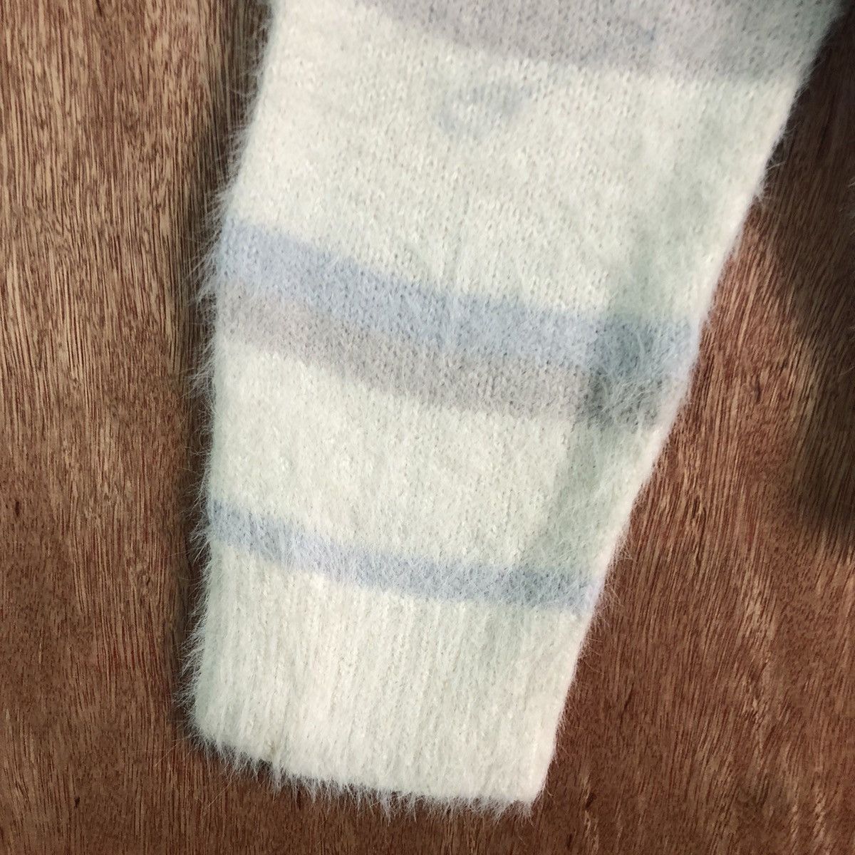 Homespun Knitwear × Japanese Brand JAPAN INGNI MULTICOLOR STRIPE MOHAIR SHAG SHAGGY KNITWEAR Size US M / EU 48-50 / 2 - 6 Thumbnail