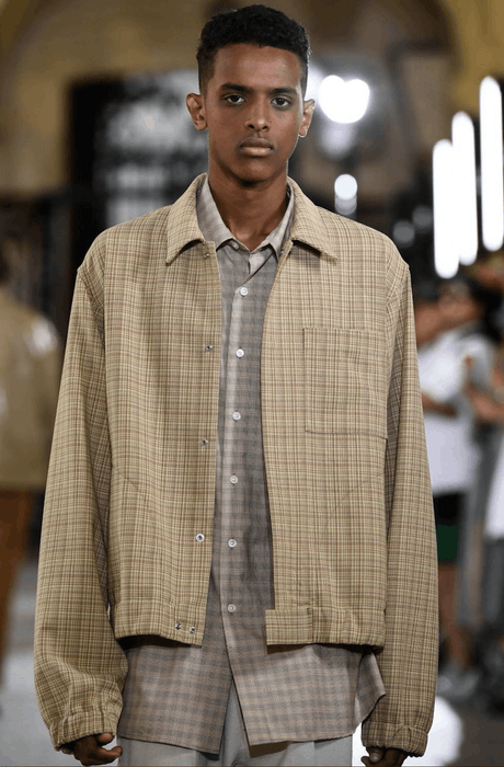 Auralee Hard Twist Wool Double Face Check Blouson | Grailed