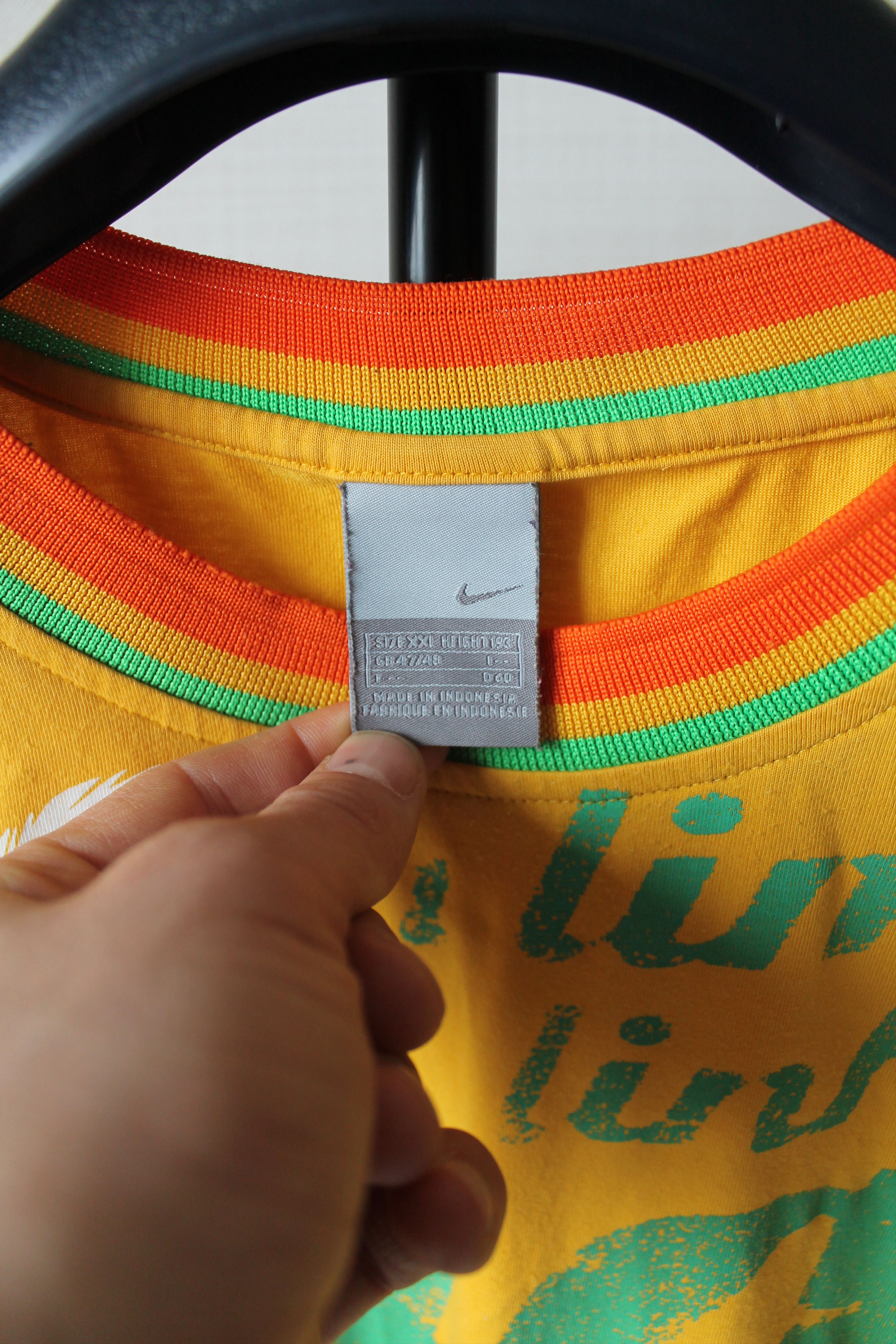 Nike NIKE Final Yellow Vintage t shirt Cotton Size US XXL / EU 58 / 5 - 3 Thumbnail