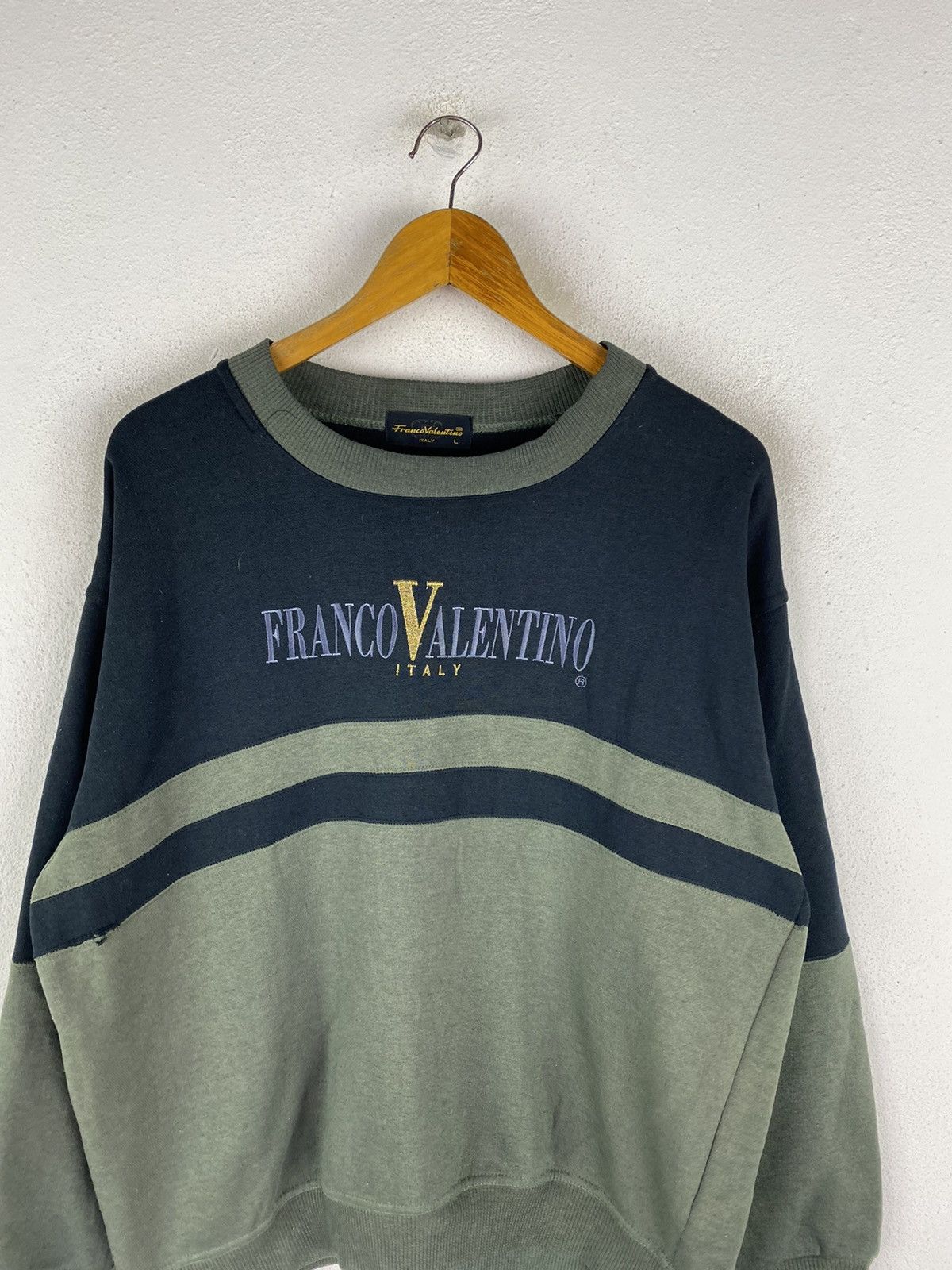Vintage 🔥SALE🔥FRANCO VALENTINO ITALY SWEATSHIRT EMBROIDERY LOGOS Size US L / EU 52-54 / 3 - 4 Thumbnail