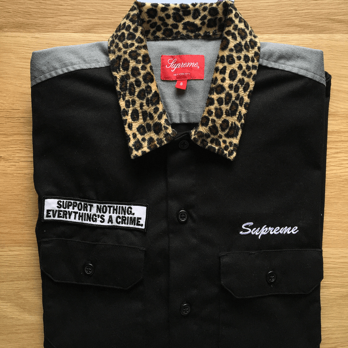 Supreme FW16 Supreme Leopard Collar Work Shirt | Grailed