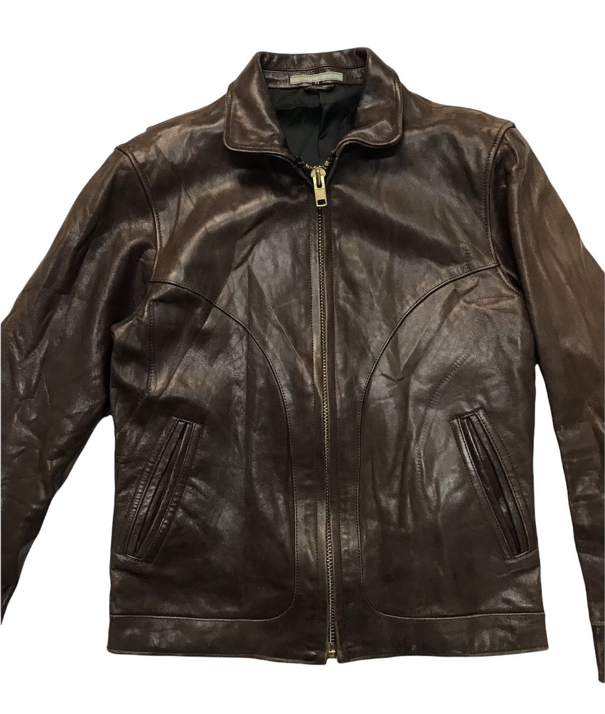 Japanese Brand × Vintage JAPANESE BRAND CELT&COBRA LEATHER DARK BROWN JACKET Size US S / EU 44-46 / 1 - 2 Thumbnail