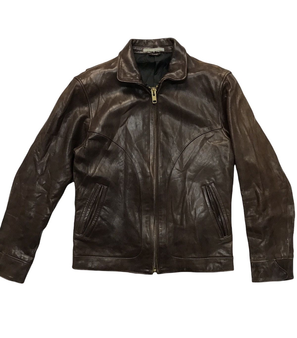Japanese Brand × Vintage JAPANESE BRAND CELT&COBRA LEATHER DARK BROWN JACKET Size US S / EU 44-46 / 1 - 1 Thumbnail