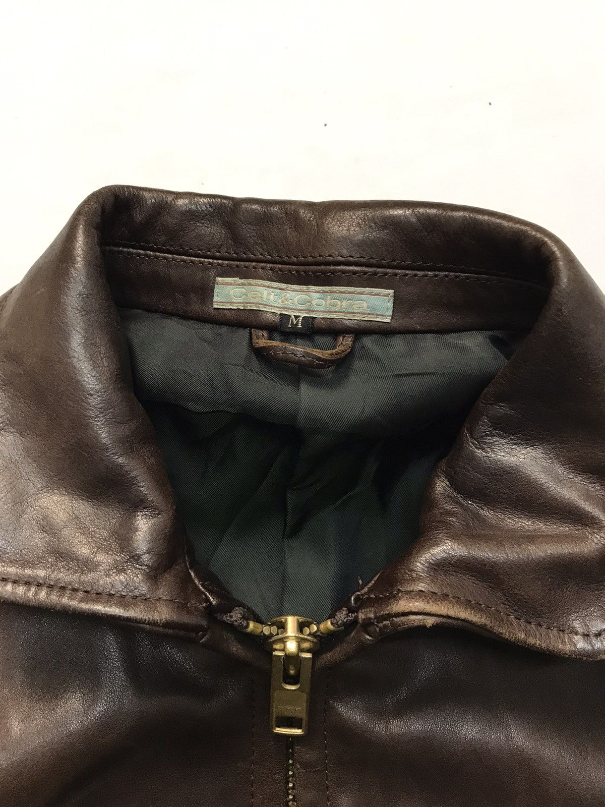 Japanese Brand × Vintage JAPANESE BRAND CELT&COBRA LEATHER DARK BROWN JACKET Size US S / EU 44-46 / 1 - 6 Thumbnail