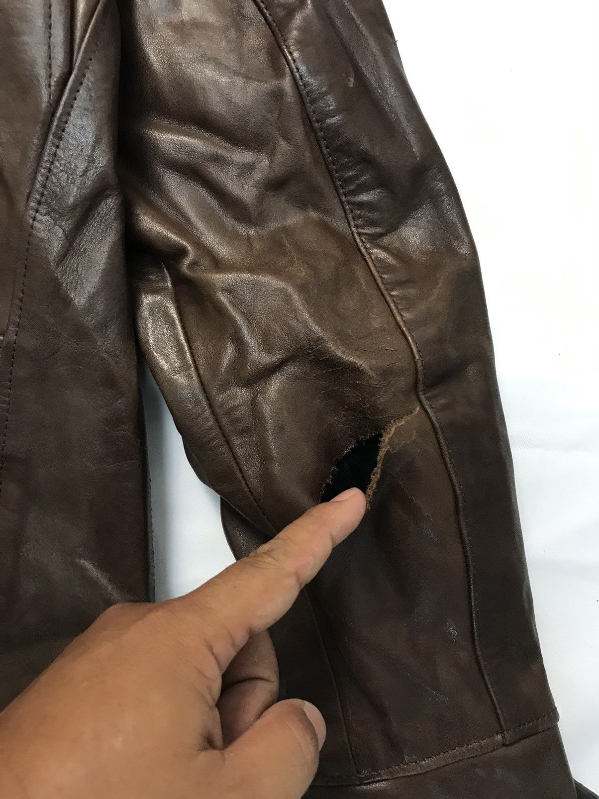 Japanese Brand × Vintage JAPANESE BRAND CELT&COBRA LEATHER DARK BROWN JACKET Size US S / EU 44-46 / 1 - 11 Thumbnail