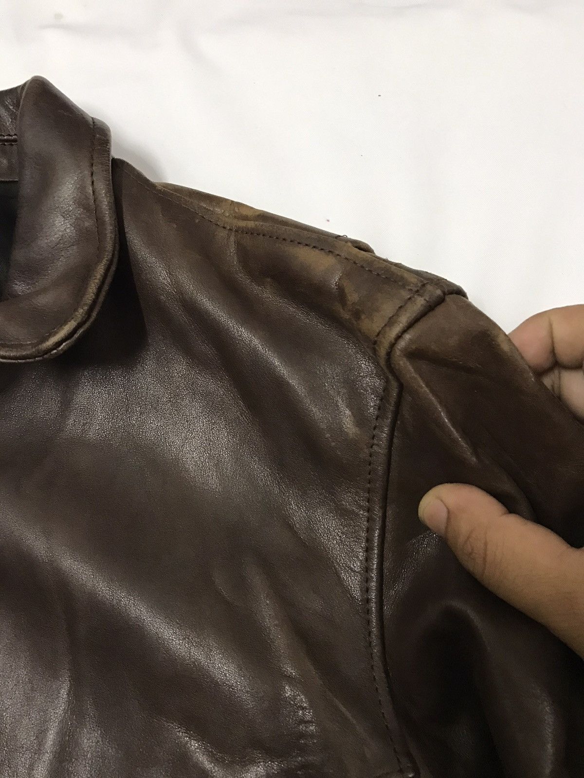 Japanese Brand × Vintage JAPANESE BRAND CELT&COBRA LEATHER DARK BROWN JACKET Size US S / EU 44-46 / 1 - 12 Thumbnail