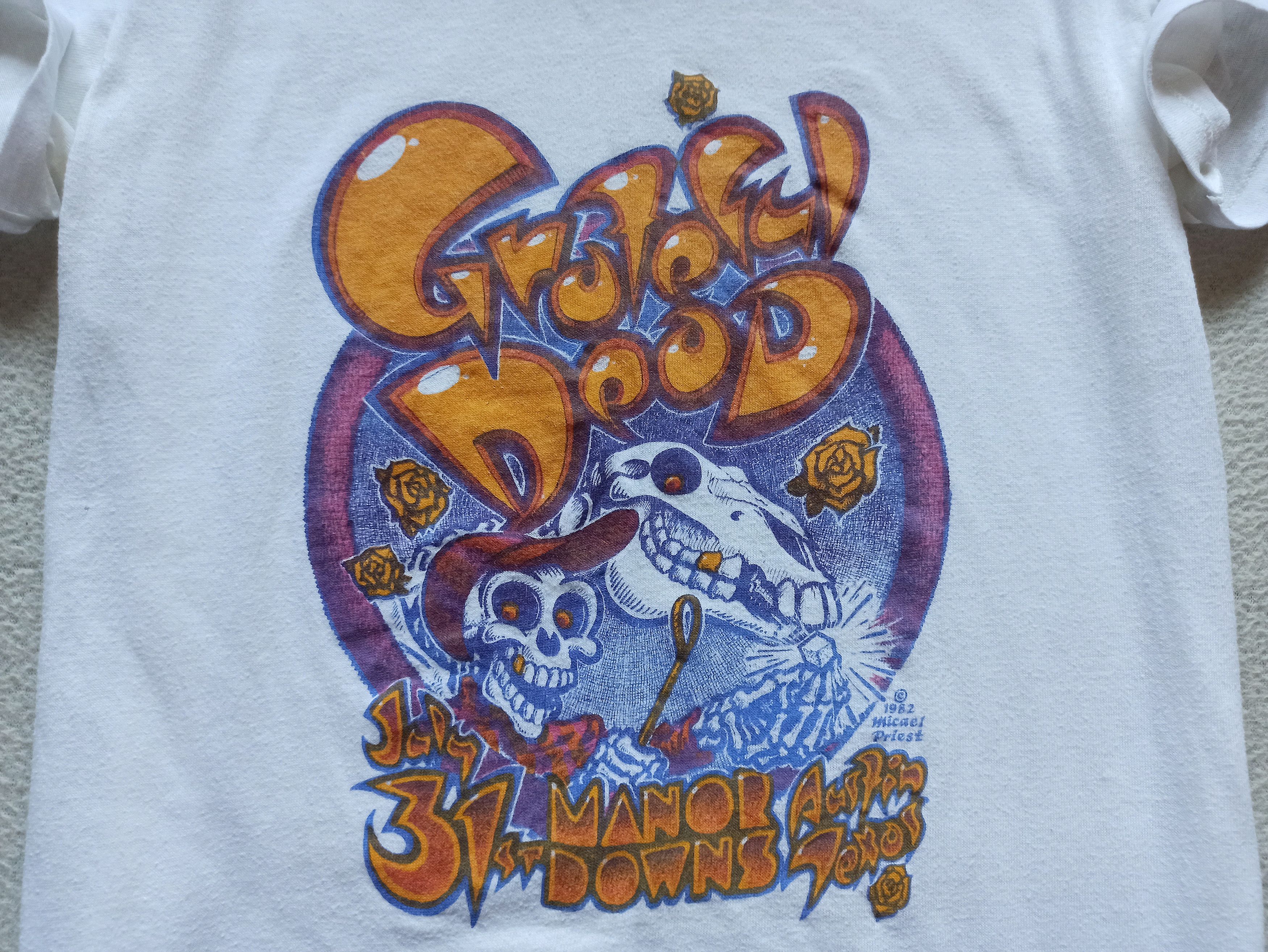 Band Tees × Grateful Dead × Vintage Grateful Dead Manor Downs 1982 rare vintageT-Shirt Size US S / EU 44-46 / 1 - 2 Thumbnail
